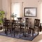 Baxton Studio Zamira Modern and Contemporary Transitional Dark Brown Finished Wood 7-Piece Dining Set 177-11377-10519-Zoro - alternate 5